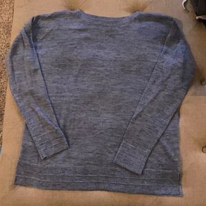 Lululemon denim blue sweater open back size 10
